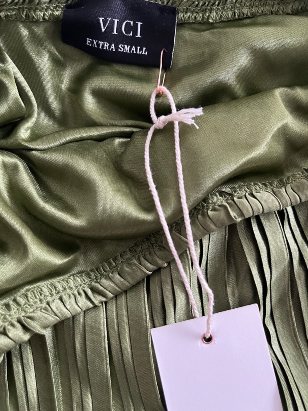 VICI Olive One-Shoulder Pleated Mini Dress - Picture 10 of 12